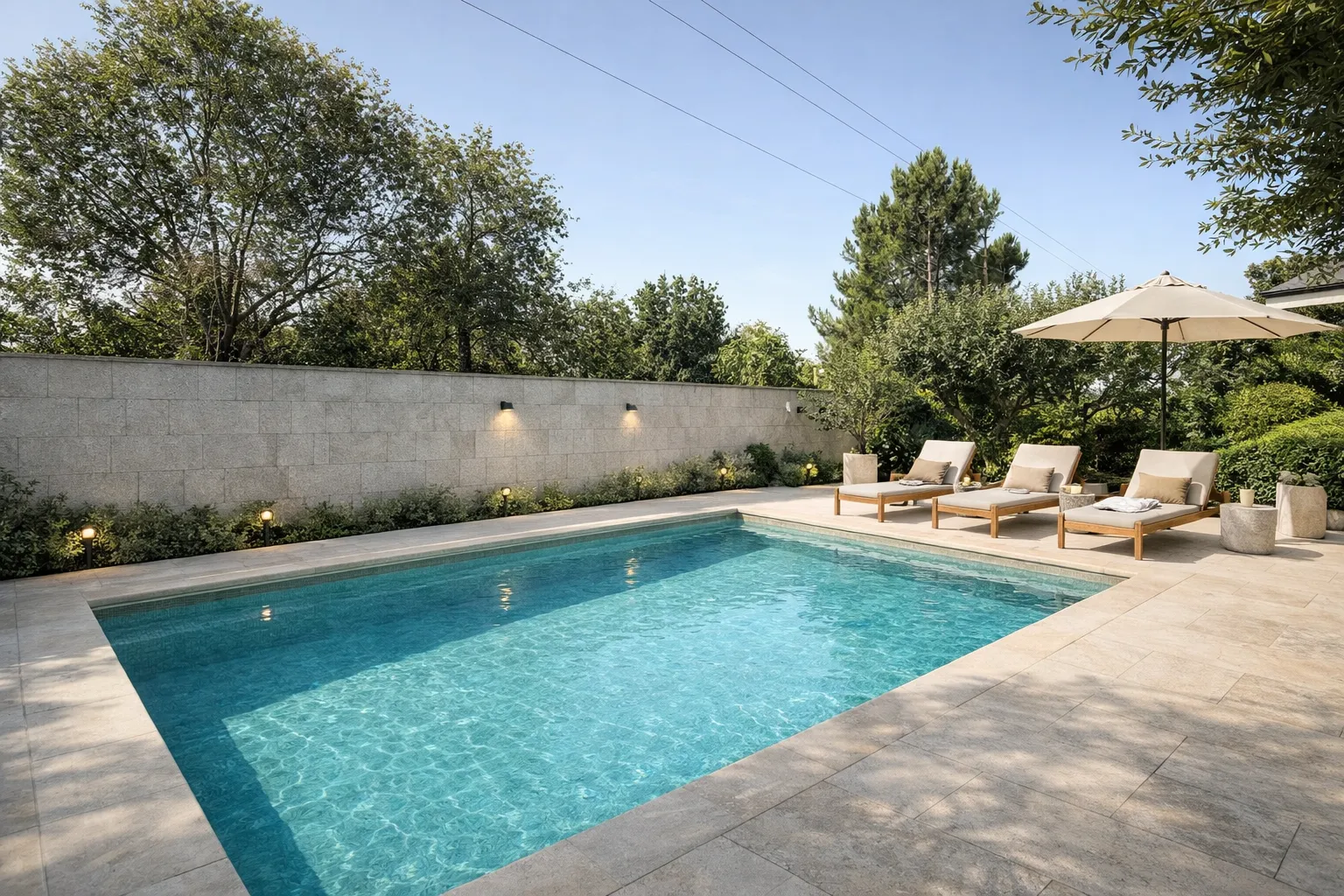 Piscina reformada con IA